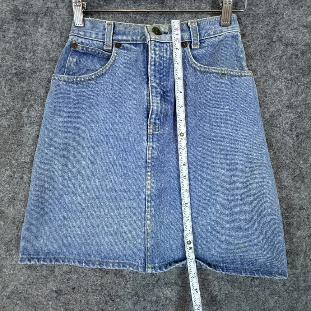 Vintage The Great Plains Clothing Co Mini Jean Skirt Womens 7 Blue Denim School